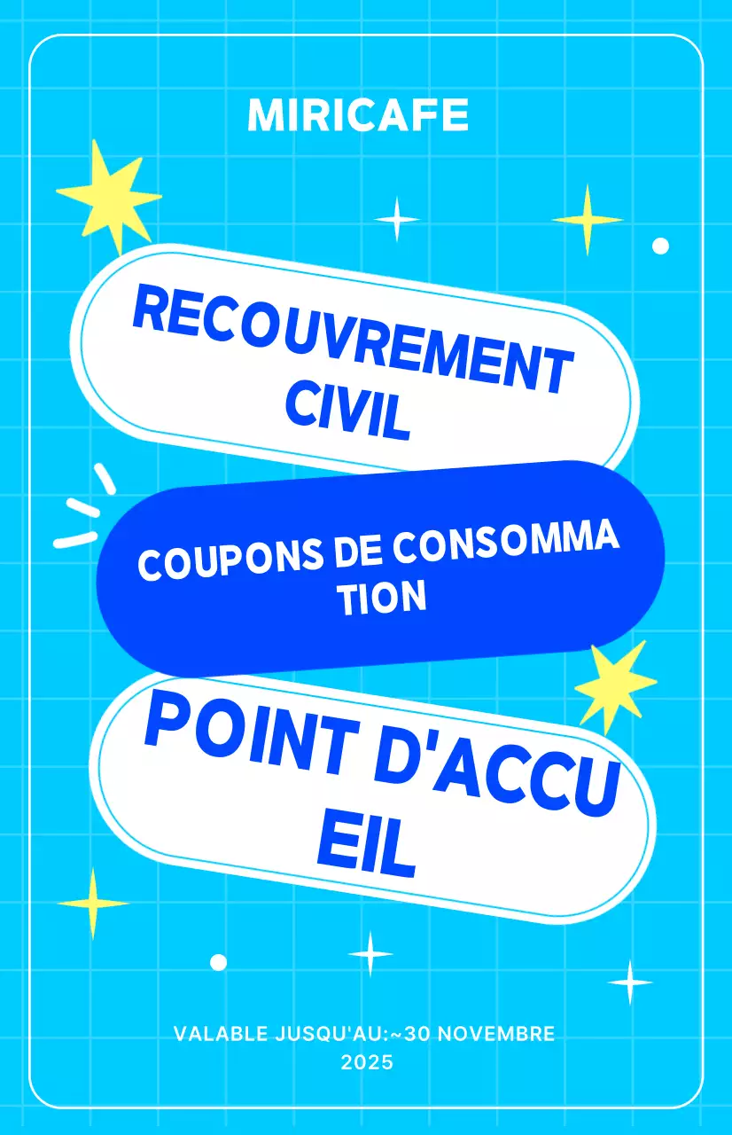 Coupon de consommation Sky Blue Modern People's Livelihood Recovery