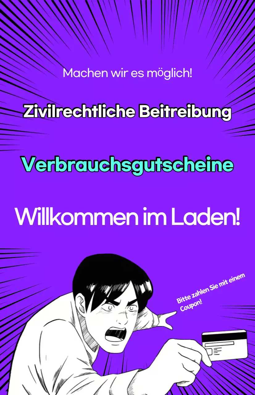 Bora Cartoon People's Livelihood Recovery Konsumgutschein