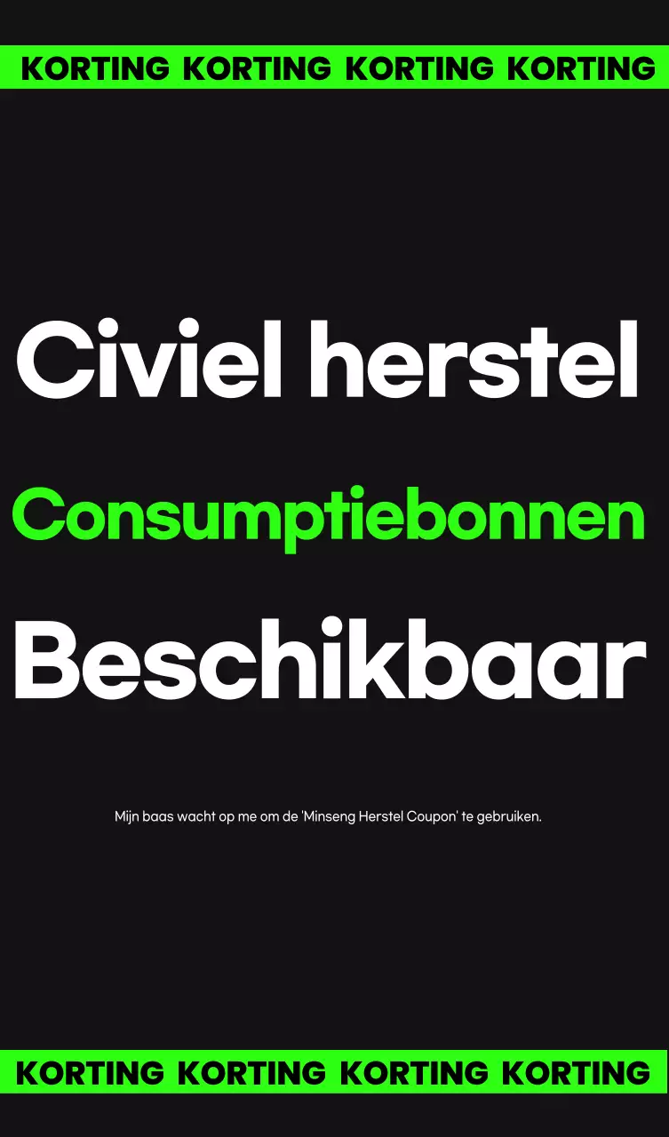 Groene moderne consumentencoupon