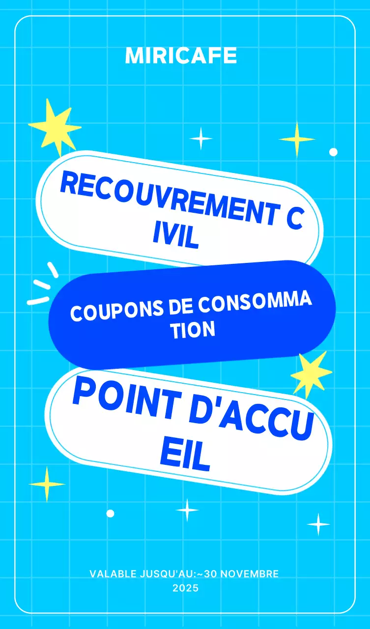 Coupon de consommation de Sky Blue Pop