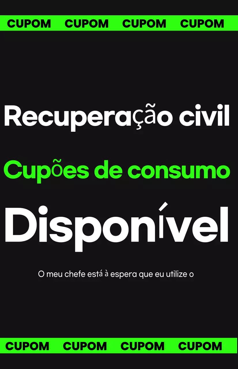 Cupom de Consumo para Recuperação de Meios de Vida de Pessoas Modernas e Verdes