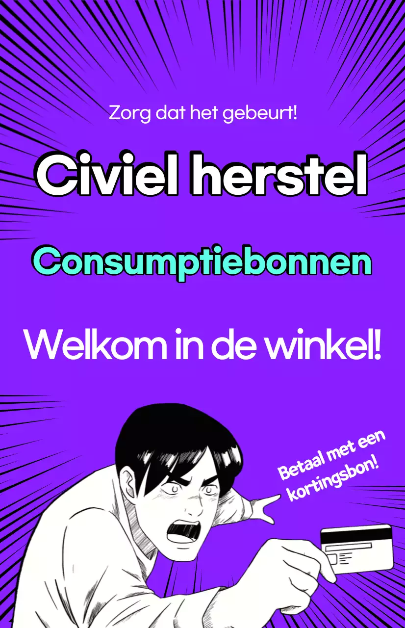 Bora Cartoon People's Livelihood Recovery Consumptie Coupon