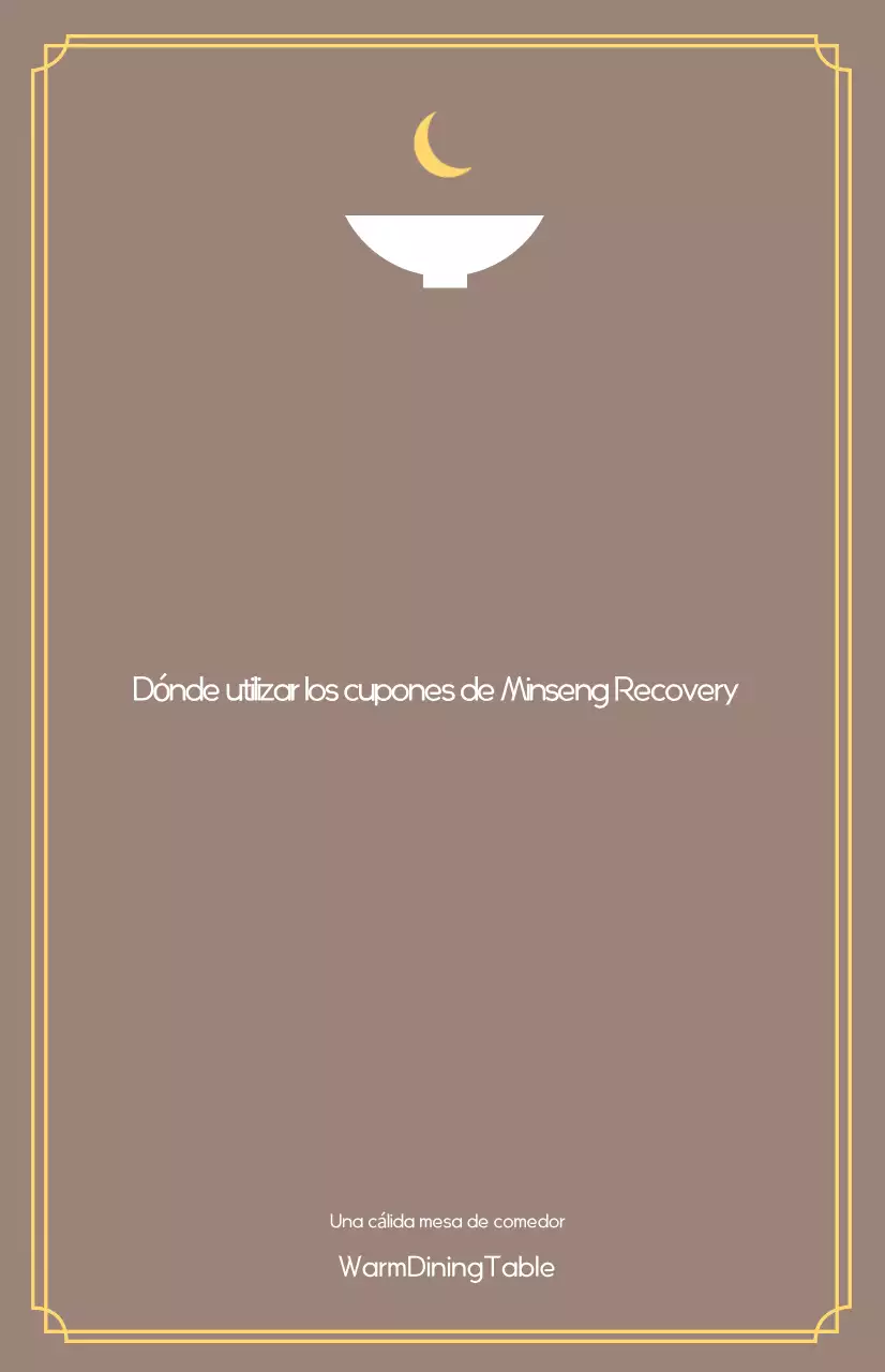 Guía del usuario del cupón Brown Simple Consumption