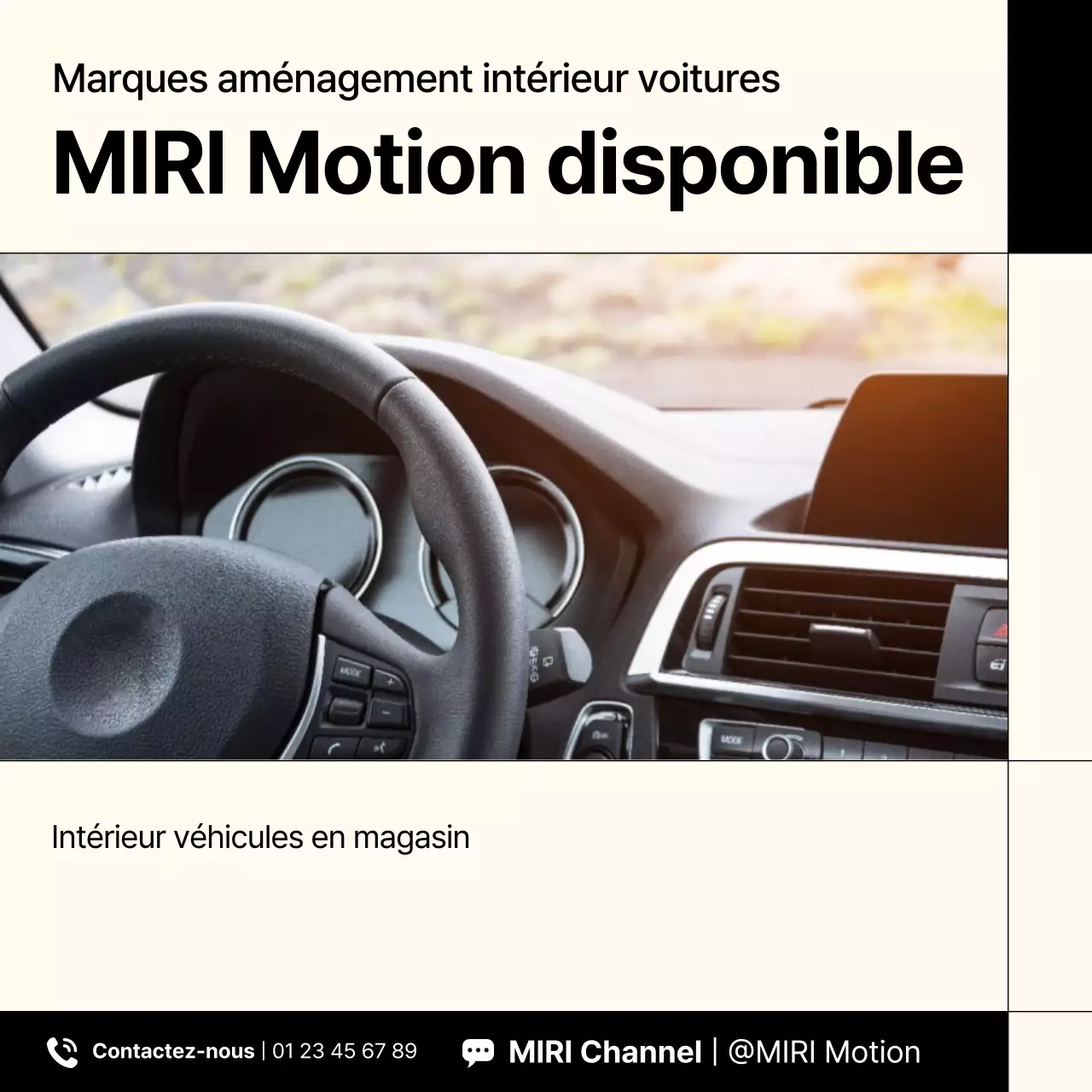 Magasin de voitures modernes beiges