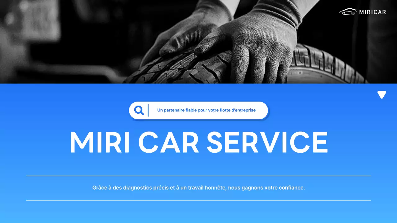 Proposition de partenariat commercial pour la réparation automobile moderne de Blue