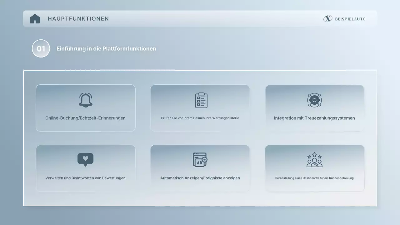 Vorschlag für eine stilvolle silberne professionelle Wartungsplattform