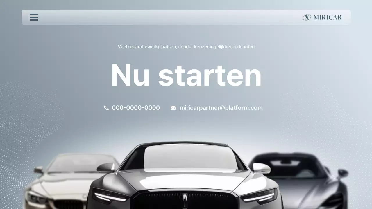 Voorstel voor een stijlvol zilverkleurig professioneel onderhoudsplatform