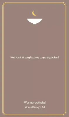 Bruine Eenvoudige Consumptie Coupon