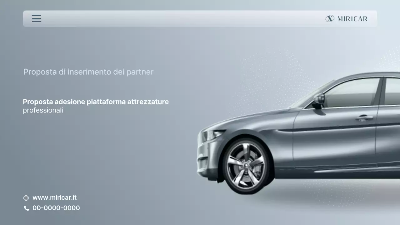 Proposta per una piattaforma di manutenzione professionale in argento elegante