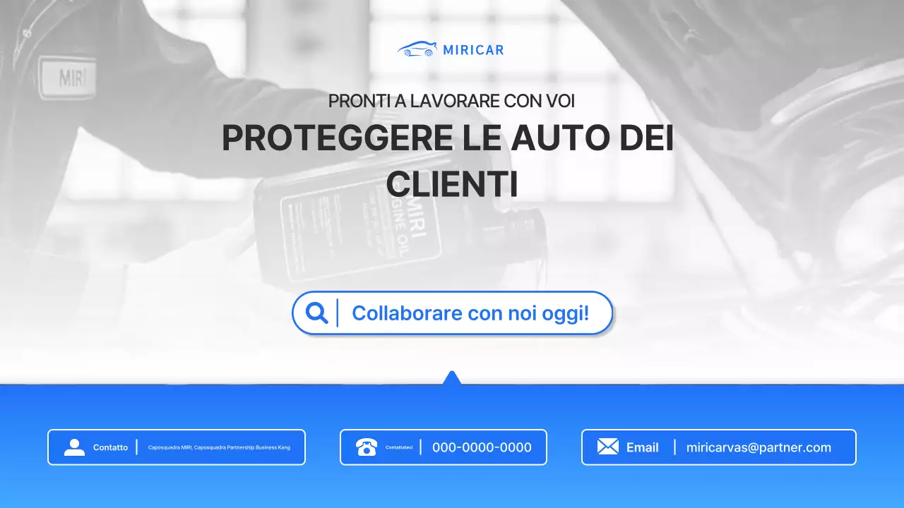 Proposta di partnership commerciale per la Blue Modern Auto Repair
