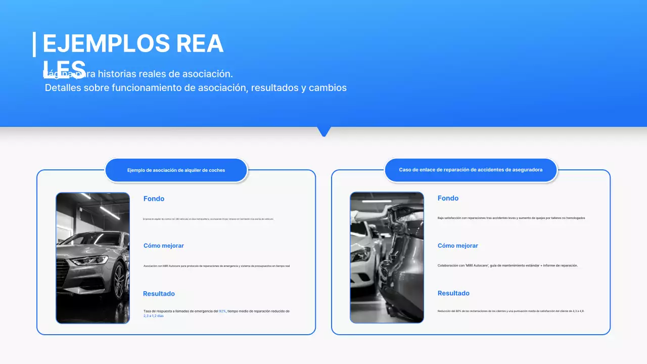 Propuesta de asociación empresarial de reparación de automóviles Blue Modern