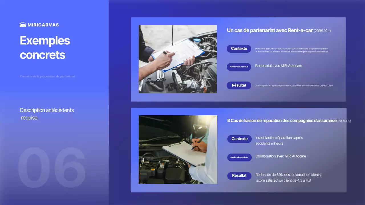 Publicité pour une voiture bleue moderne