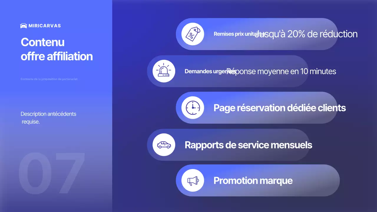 Publicité pour une voiture bleue moderne