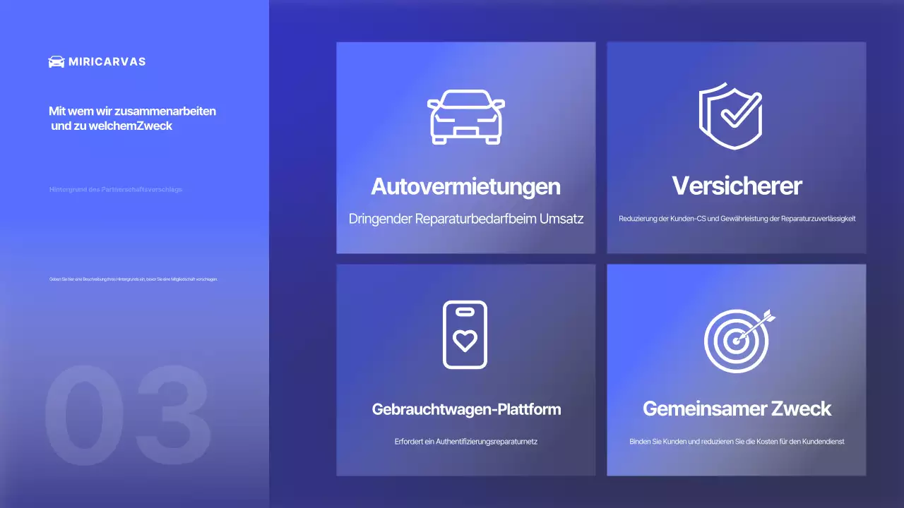 Blaue moderne Autowerbung