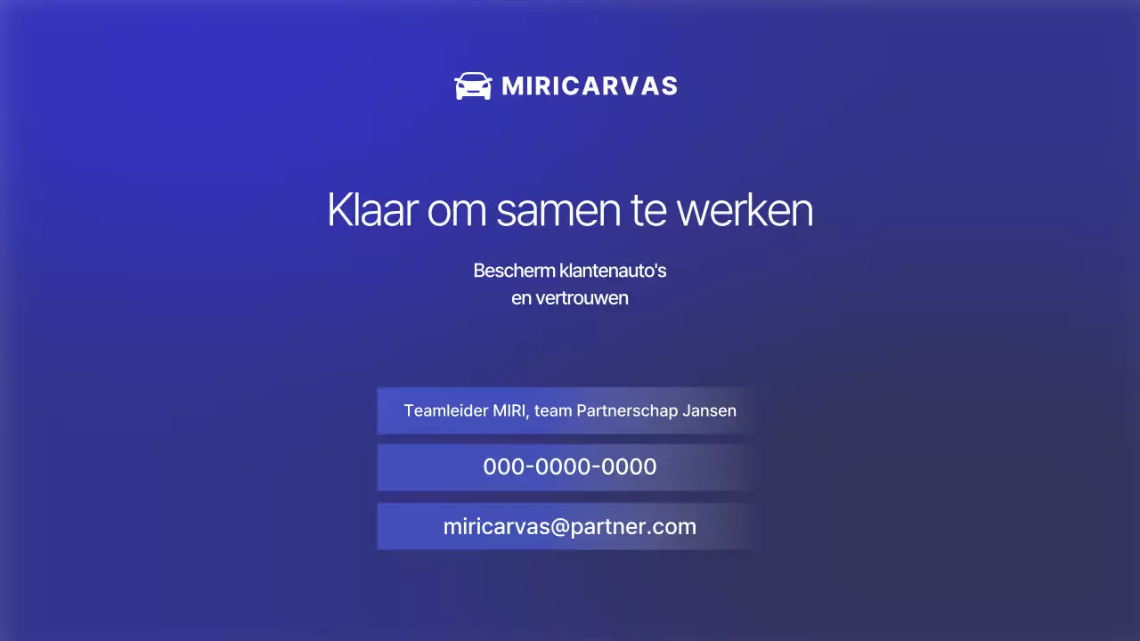 Blauwe moderne auto-advertentie