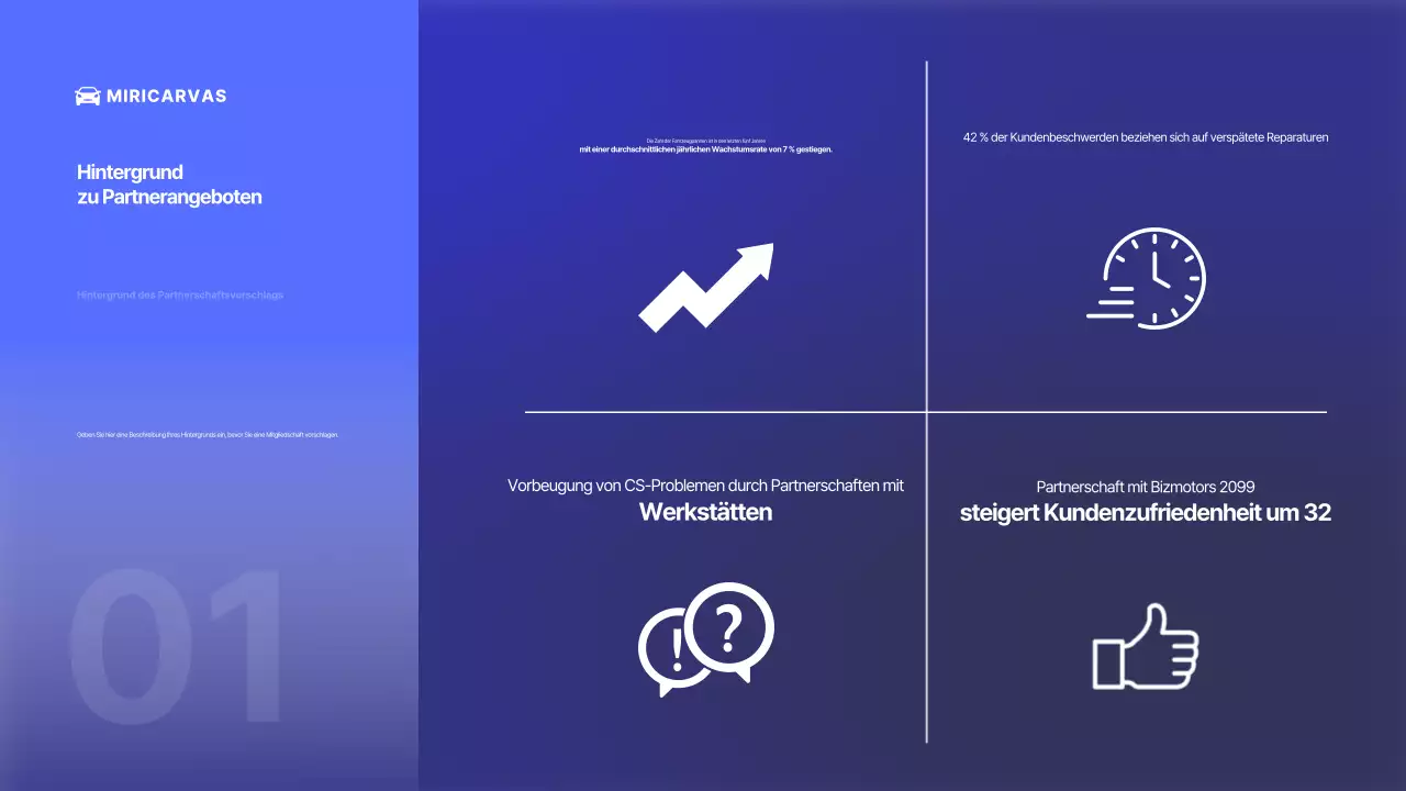 Blaue moderne Autowerbung