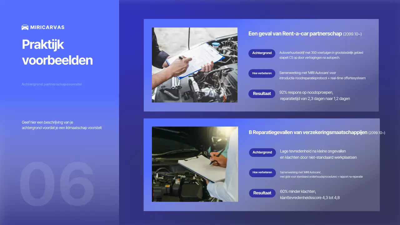 Blauwe moderne auto-advertentie