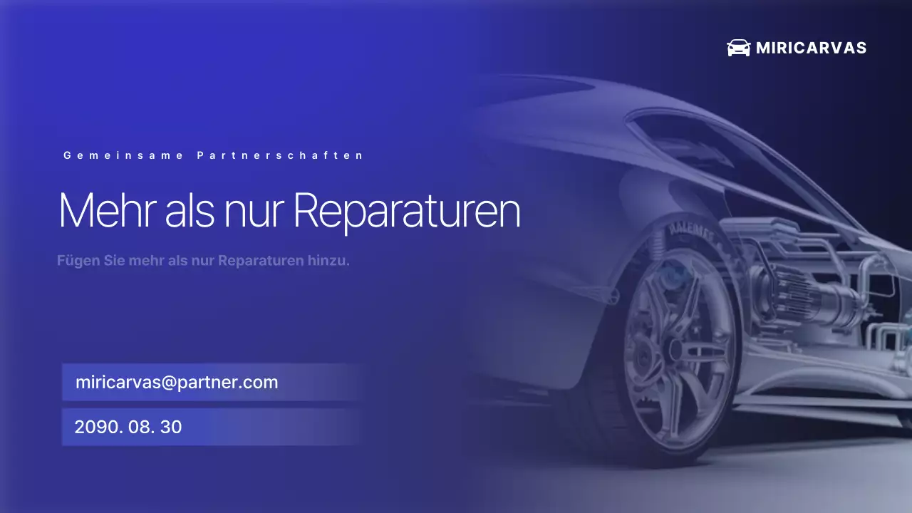 Blaue moderne Autowerbung