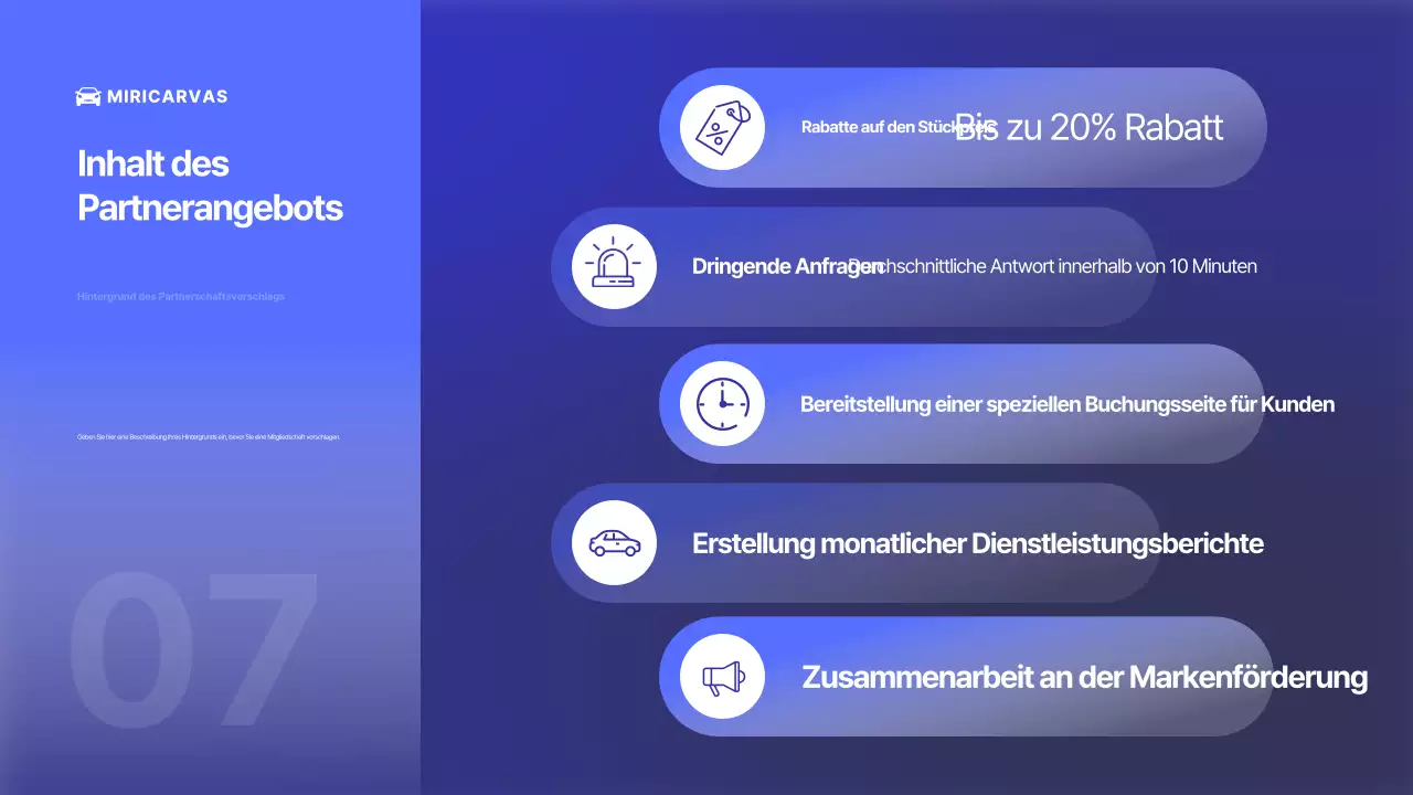 Blaue moderne Autowerbung