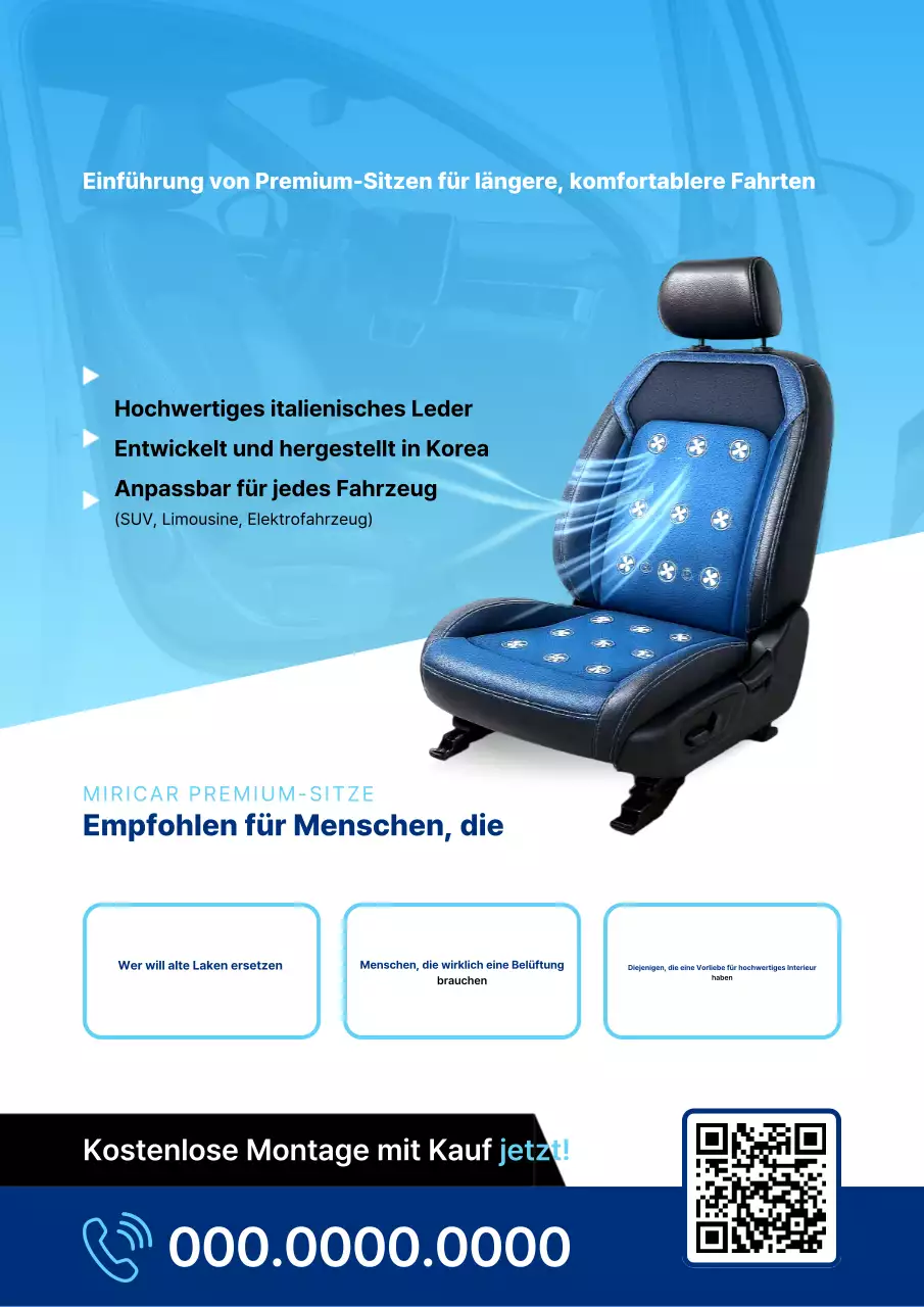 Blaue moderne Autowerbung