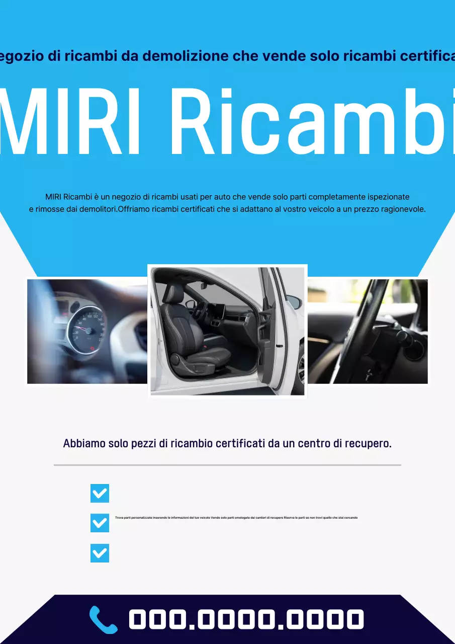 Pubblicità di Blue Modern Auto Parts