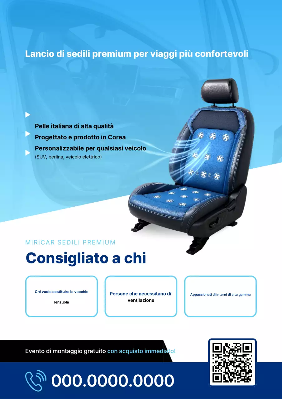 Pubblicità di auto moderna blu