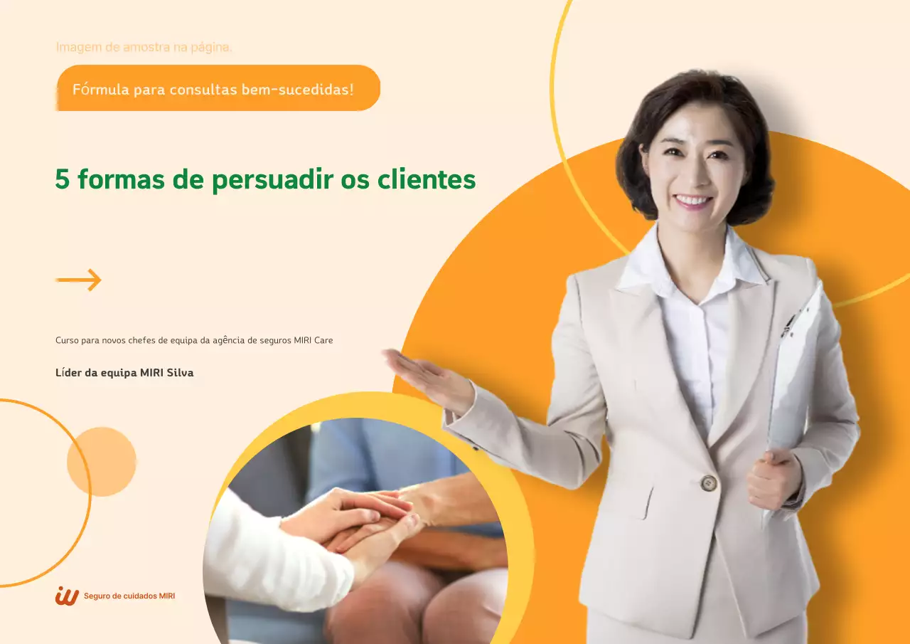 Materiais de treinamento de aconselhamento moderno em laranja
