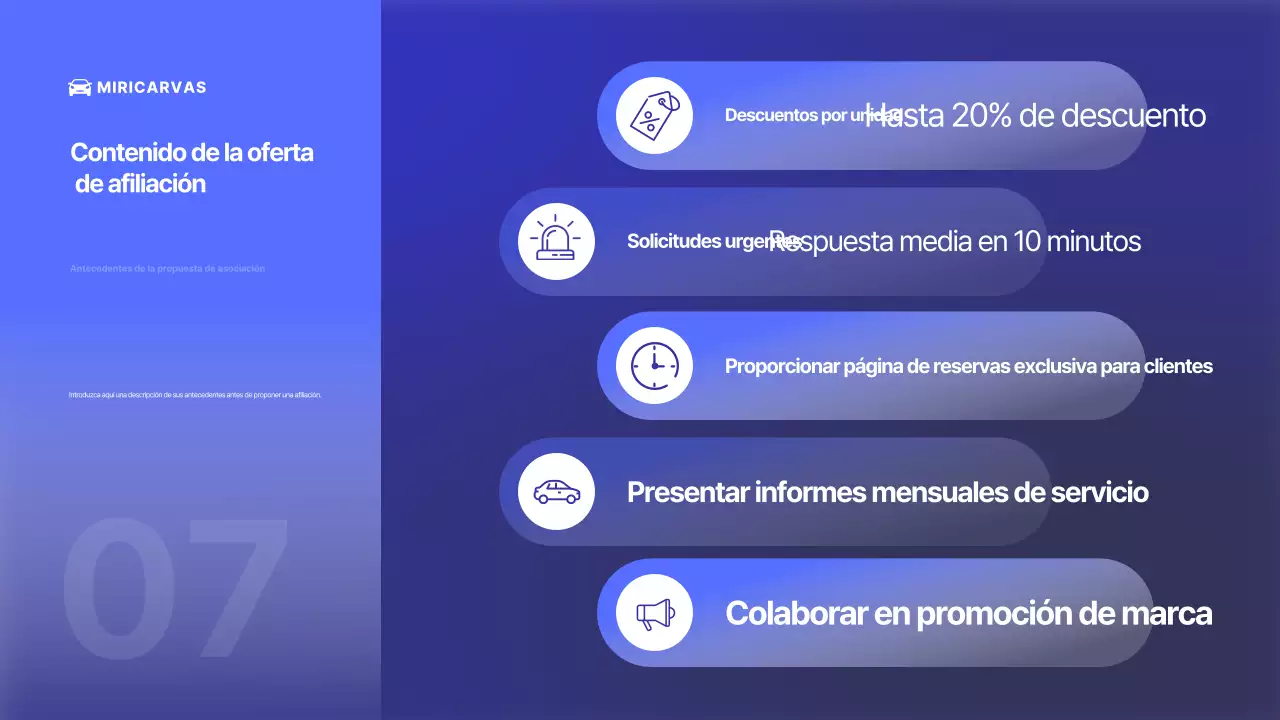 Anuncio de coche moderno azul