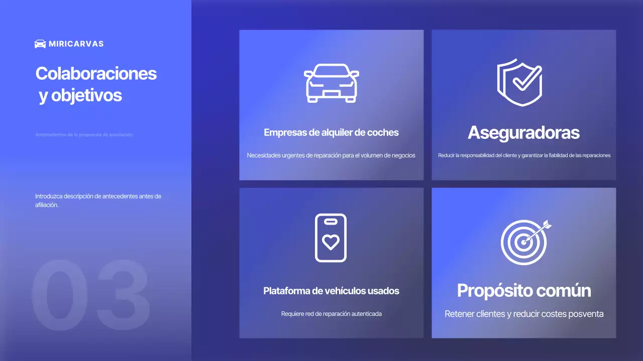 Anuncio de coche moderno azul