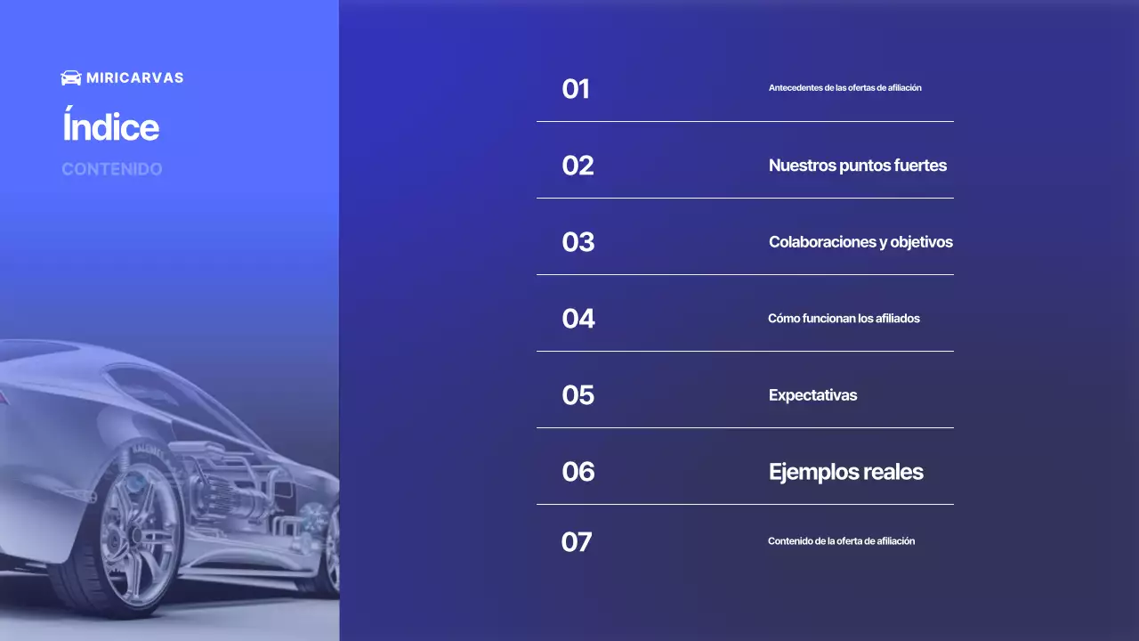 Anuncio de coche moderno azul