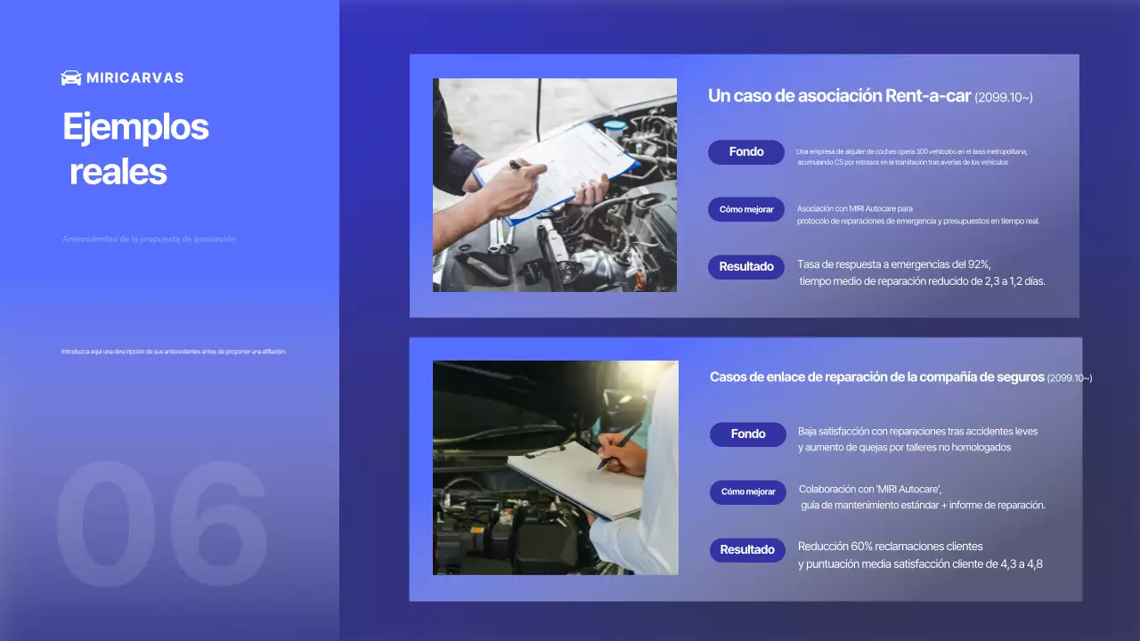 Anuncio de coche moderno azul