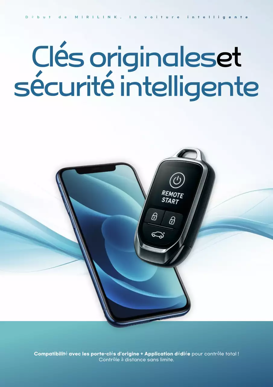 Publicité de sécurité moderne bleue