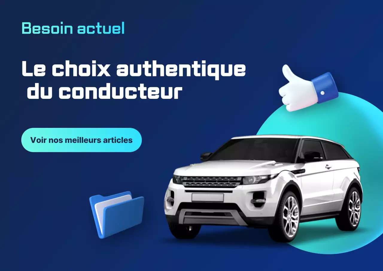 Publicité pour une voiture bleue moderne