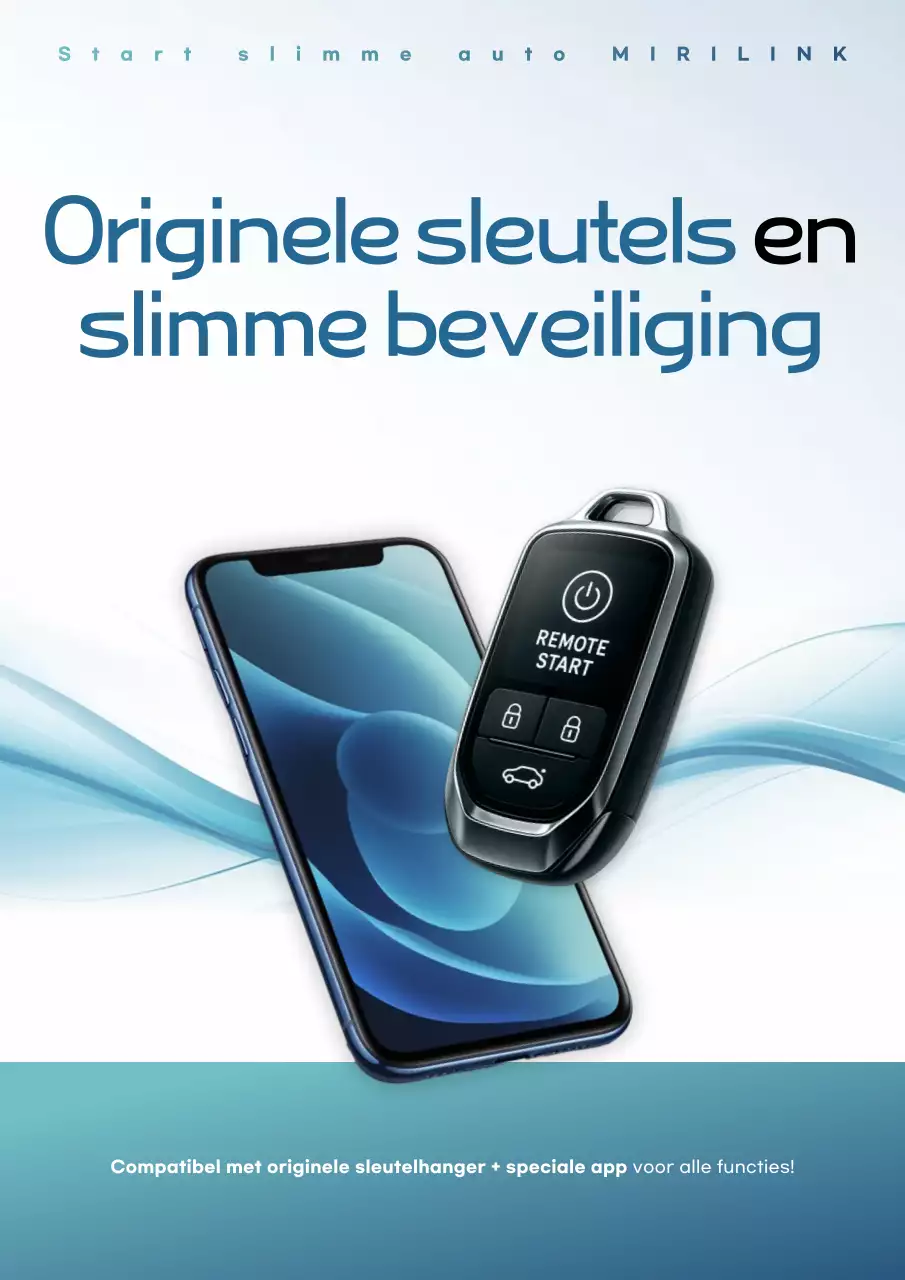 Blauwe moderne beveiligingsadvertentie