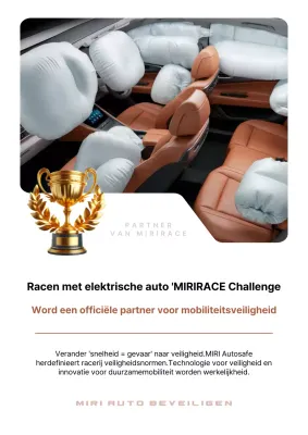 Grijze moderne veiligheidsadvertentie