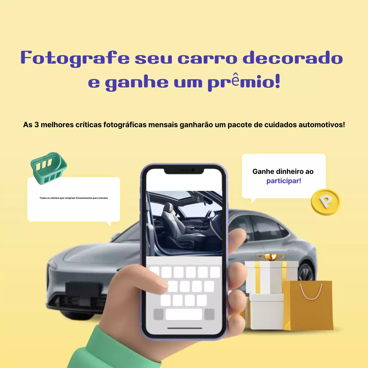 Evento de carros modernos bege