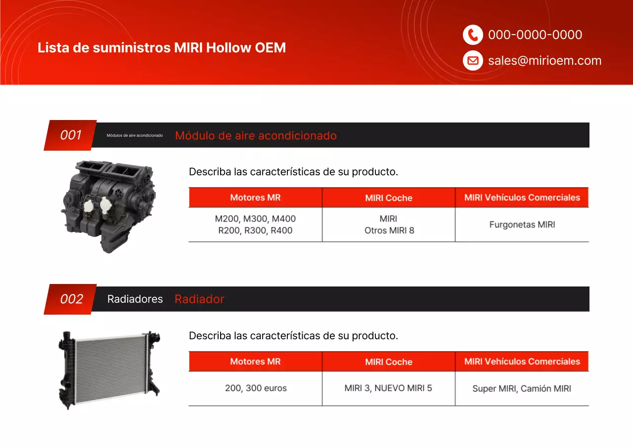 Presentamos Red Modern Auto Parts