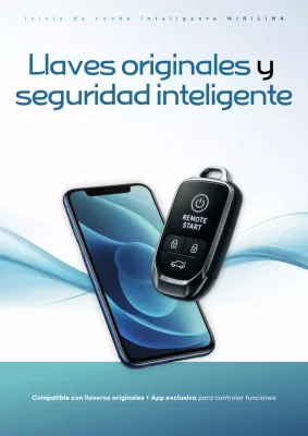 Anuncio de seguridad moderna azul