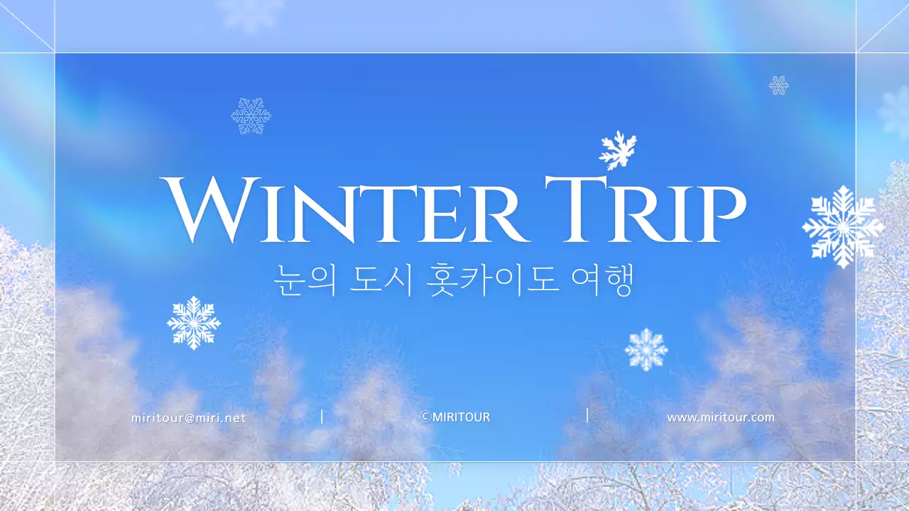 파랑과 자연의 일본 홋카이도 겨울 여행 정보