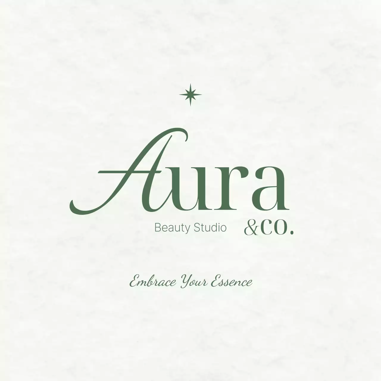 緑 シンプル ビューティー ロゴビューティーテキスト