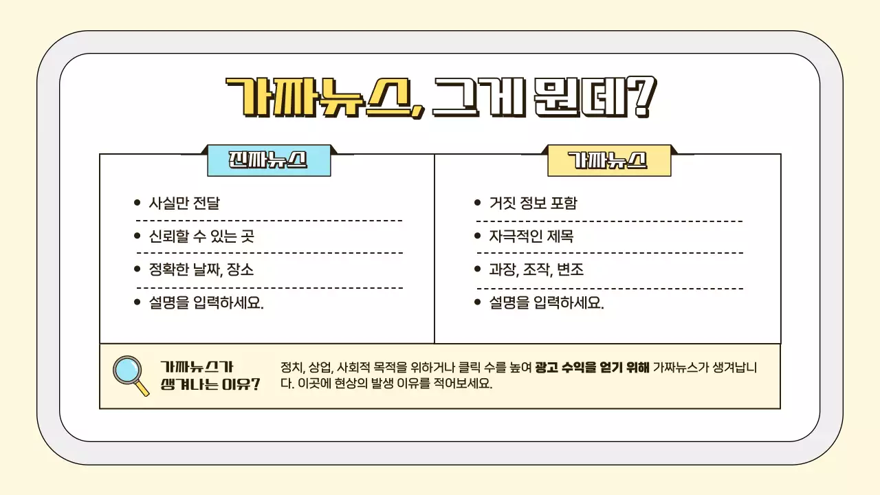 베이지 아기자기한 미디어 교육 자료