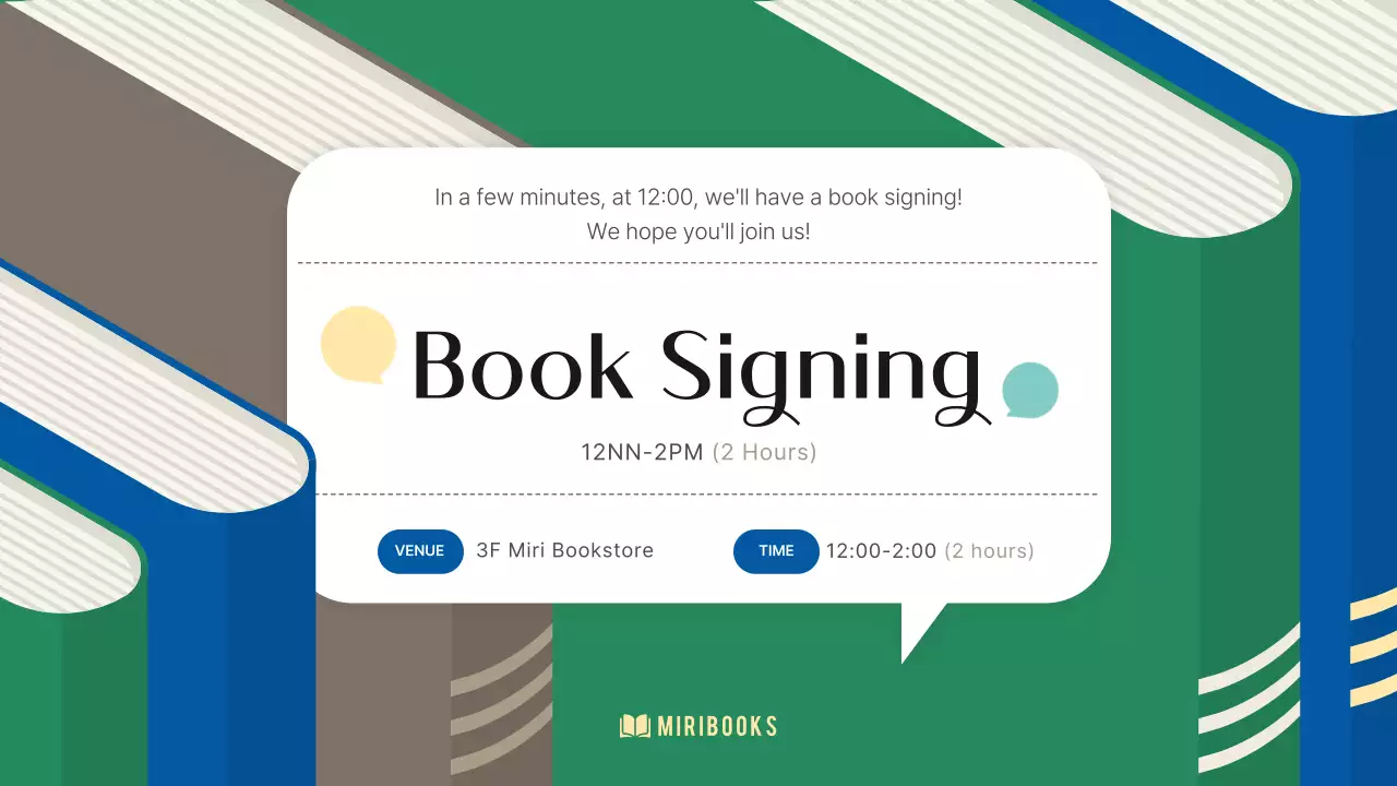 Green Modern Book Event Schedule Presentation