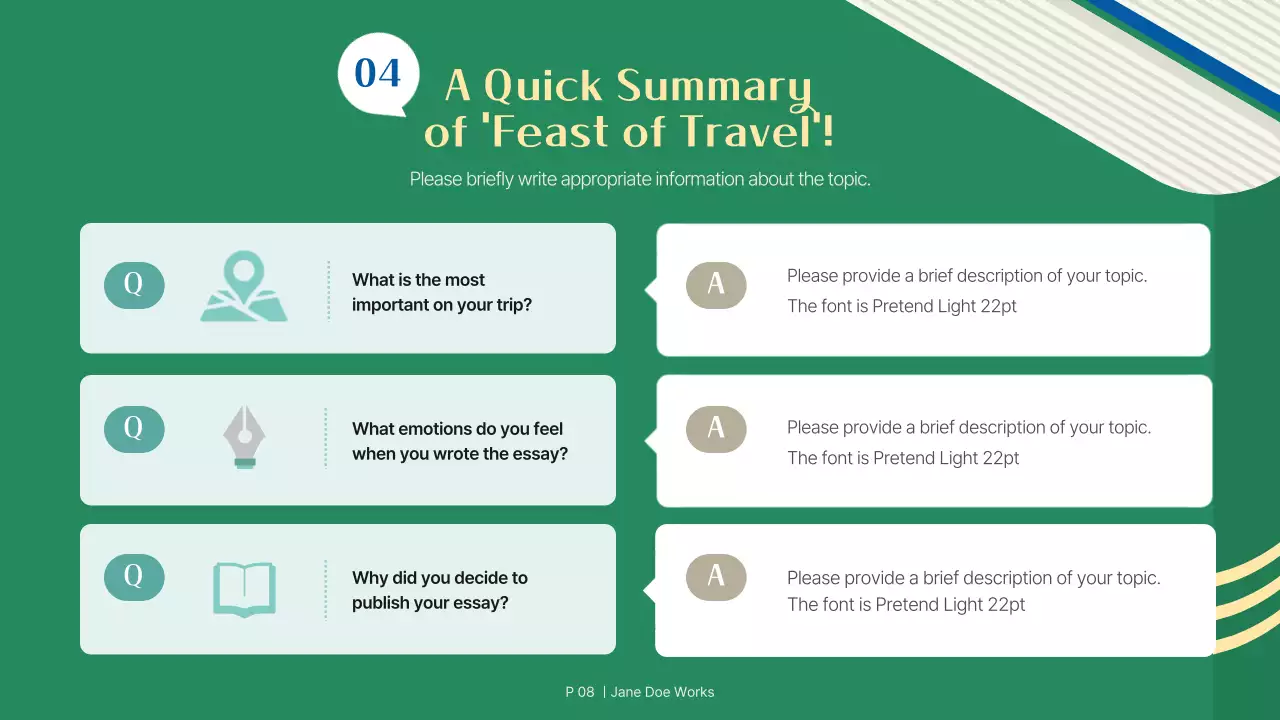 Green Modern Book Event Schedule Presentation