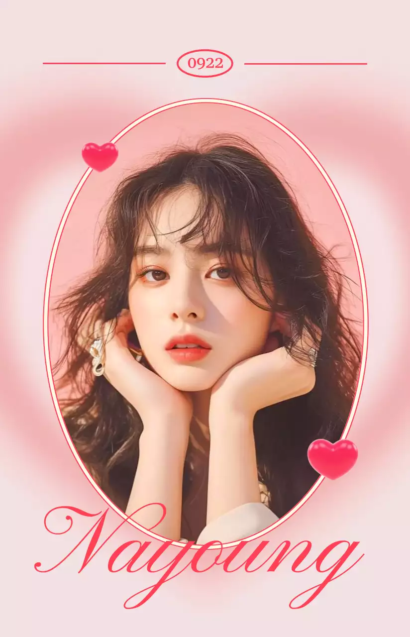 핑크 아기자기한 인생네컷 포토프레임