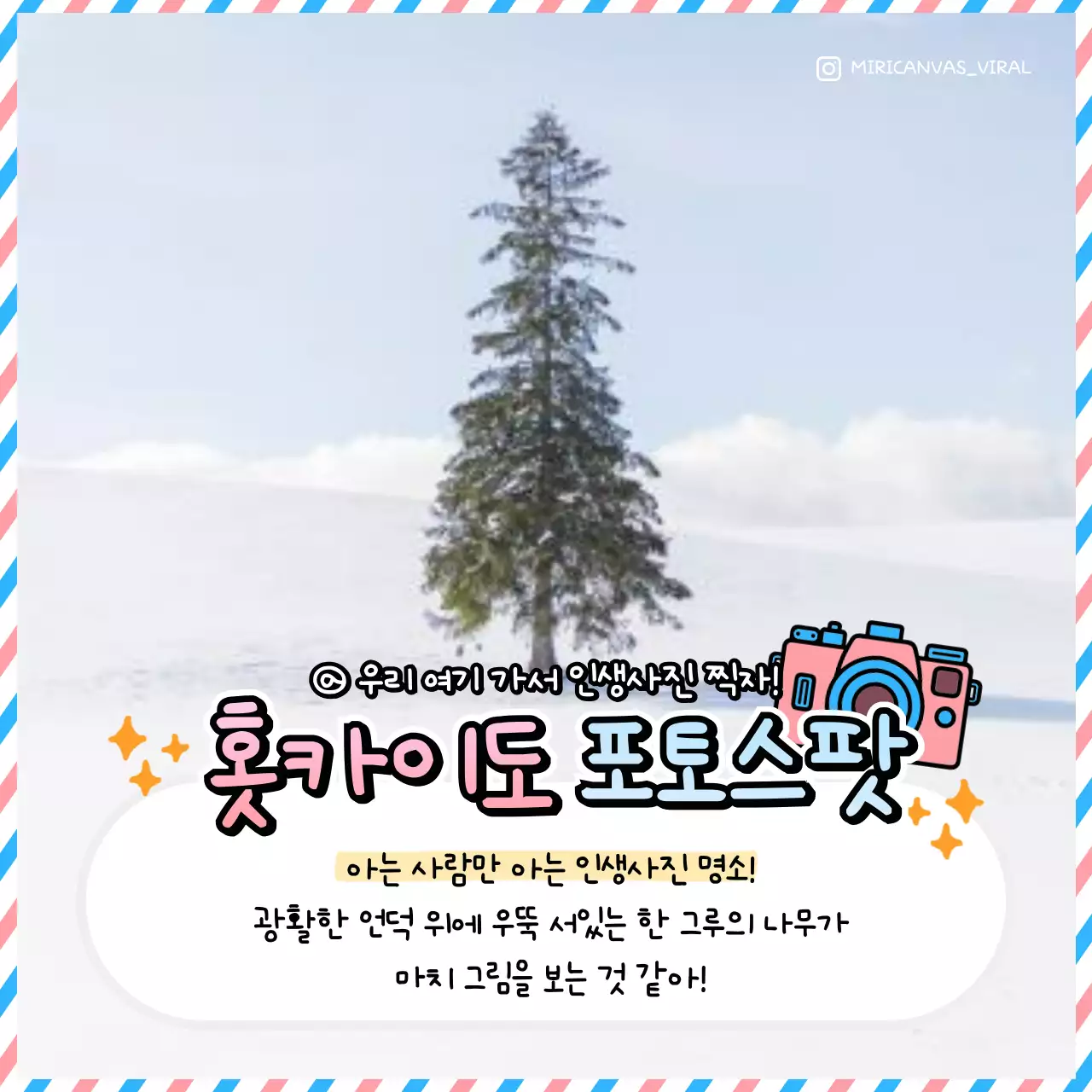 핑크색과 하늘색의 아기자기한 일본 여행 안내 게시글