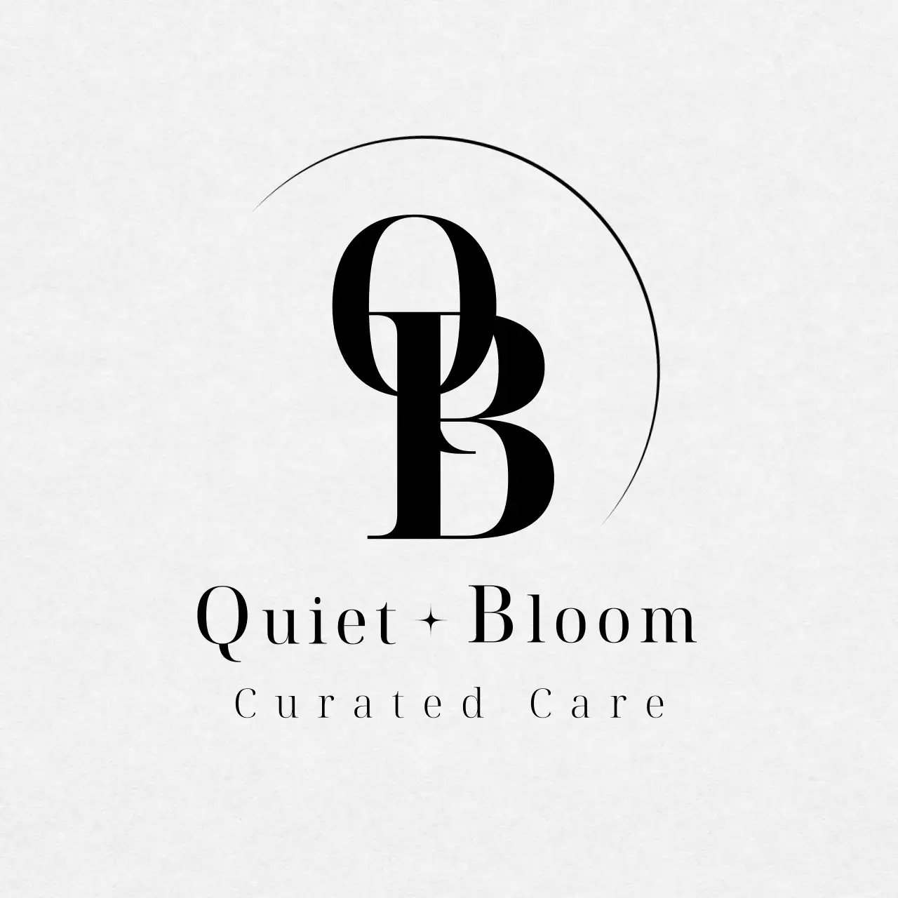 白黒 モダン ロゴビューティーテキスト