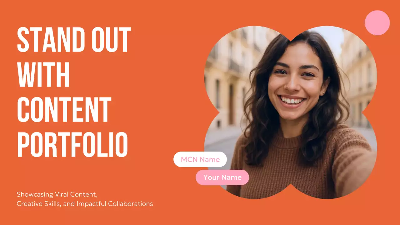 오렌지 모던 콘텐츠 포트폴리오 프로모션