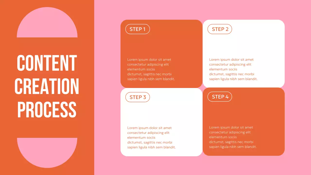 오렌지 모던 콘텐츠 포트폴리오 프로모션