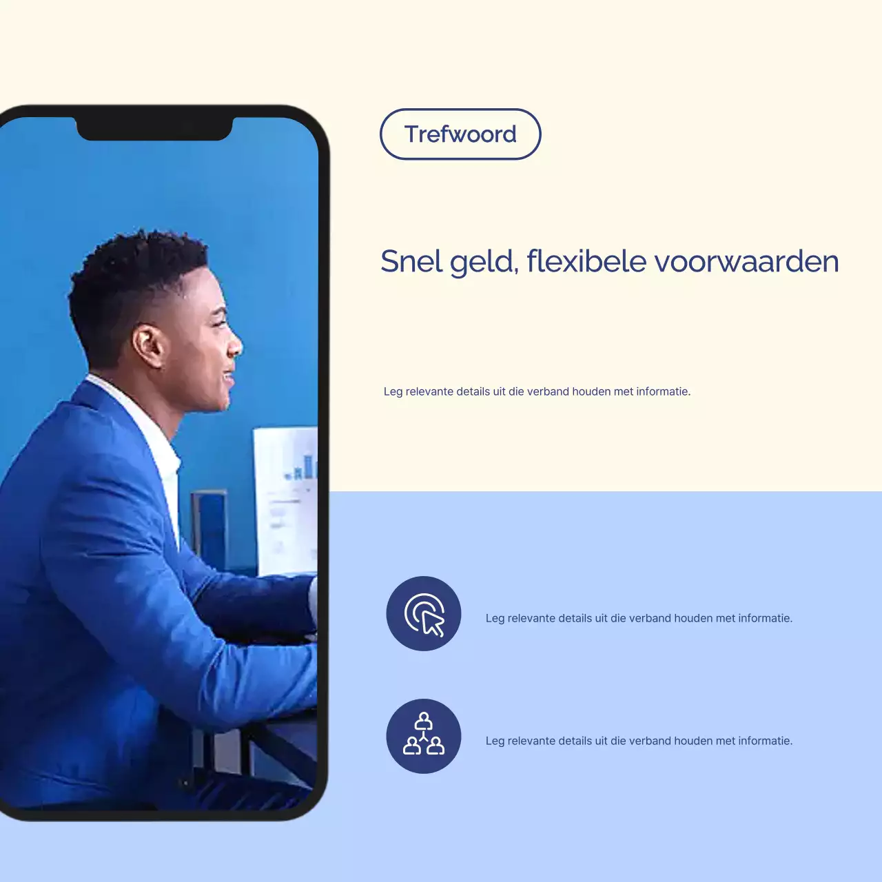 Blauwe professionele financiële promotiecarrousel