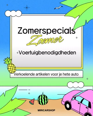 Blauwe kitsch auto-accessoires promotie